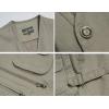 imageFlygo Mens Casual Cotton Outdoor Work Safari Travel Photo Vest with Multi PocketsLight Green