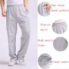imageFlygo Mens Elastic Waist Open Bottom Jogger SweatpantsDark Grey