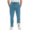 imageFlygo Mens Fleece Pants Sherpa Lined Sweatpants Active Athletic Winter Warm Jogger PantsStraight Bottom Blue2XL