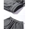 imageFlygo Mens Fleece Pants Sherpa Lined Sweatpants Active Running Jogger PantsBlack