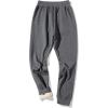 imageFlygo Mens Fleece Pants Sherpa Lined Sweatpants Active Running Jogger PantsDark Grey