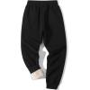 imageFlygo Mens Fleece Pants Winter Active Joggers Sweatpants Thermal Sherpa Lined Pants11 Black