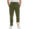 imageFlygo Mens Fleece Pants Winter Warm Joggers Pants Active Sherpa Lined SweatpantsArmy Green Straight