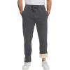 imageFlygo Mens Fleece Pants Winter Warm Joggers Pants Active Sherpa Lined SweatpantsGrey Straight