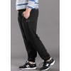 imageFlygo Mens Jogger Sweatpants Closed Bottom Elastic Waist Pants with Zipper PocketsBlack