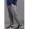 imageFlygo Mens Jogger Sweatpants Closed Bottom Elastic Waist Pants with Zipper PocketsGrey