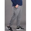 imageFlygo Mens Jogger Sweatpants Closed Bottom Elastic Waist Pants with Zipper PocketsGrey