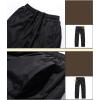imageFlygo Mens OpenBottom Sherpa Fleece Lined Sweatpants Windbreaker PantsBlack