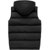 imageFlygo Mens Outdoor Puffer Vest Winter Padded Sleeveless Jacket with Removable HoodBlack
