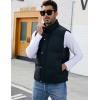 imageFlygo Mens Puffer Vest Winter Padded Vests Lightweight Stand Collar Sleeveless Quilted Jackets OuterwearBlack