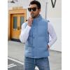 imageFlygo Mens Puffer Vest Winter Padded Vests Lightweight Stand Collar Sleeveless Quilted Jackets OuterwearBlue