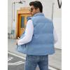 imageFlygo Mens Puffer Vest Winter Padded Vests Lightweight Stand Collar Sleeveless Quilted Jackets OuterwearBlue