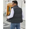 imageFlygo Mens Puffer Vest Winter Padded Vests Lightweight Stand Collar Sleeveless Quilted Jackets OuterwearDarkgrey