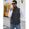 imageFlygo Mens Puffer Vest Winter Padded Vests Lightweight Stand Collar Sleeveless Quilted Jackets OuterwearDarkgrey