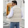 imageFlygo Mens Puffer Vest Winter Padded Vests Lightweight Stand Collar Sleeveless Quilted Jackets OuterwearLightkhaki