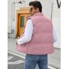 imageFlygo Mens Puffer Vest Winter Padded Vests Lightweight Stand Collar Sleeveless Quilted Jackets OuterwearPink
