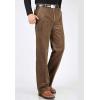 imageFlygo Mens Relaxed Fit HighWaisted Straight Leg Corduroy Pant NonIronKhaki