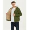 imageFlygo Mens Sherpa Hoodie Jacket Fleece Lined Zip Up Warm Hoodies Sweatshirt Winter Zipper Sweater Hooded CoatArmygreen