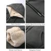 imageFlygo Mens Sherpa Hoodie Jacket Fleece Lined Zip Up Warm Hoodies Sweatshirt Winter Zipper Sweater Hooded CoatAshgrey