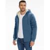 imageFlygo Mens Sherpa Hoodie Jacket Fleece Lined Zip Up Warm Hoodies Sweatshirt Winter Zipper Sweater Hooded CoatBluegrey