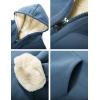 imageFlygo Mens Sherpa Hoodie Jacket Fleece Lined Zip Up Warm Hoodies Sweatshirt Winter Zipper Sweater Hooded CoatBluegrey