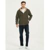 imageFlygo Mens Sherpa Hoodie Jacket Fleece Lined Zip Up Warm Hoodies Sweatshirt Winter Zipper Sweater Hooded CoatBrown