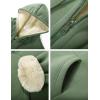 imageFlygo Mens Sherpa Hoodie Jacket Fleece Lined Zip Up Warm Hoodies Sweatshirt Winter Zipper Sweater Hooded CoatGreygreen