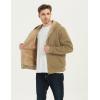 imageFlygo Mens Sherpa Hoodie Jacket Fleece Lined Zip Up Warm Hoodies Sweatshirt Winter Zipper Sweater Hooded CoatKhaki
