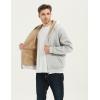 imageFlygo Mens Sherpa Hoodie Jacket Fleece Lined Zip Up Warm Hoodies Sweatshirt Winter Zipper Sweater Hooded CoatLight Grey