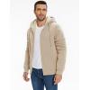 imageFlygo Mens Sherpa Hoodie Jacket Fleece Lined Zip Up Warm Hoodies Sweatshirt Winter Zipper Sweater Hooded CoatLightkhaki