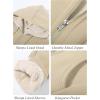 imageFlygo Mens Sherpa Hoodie Jacket Fleece Lined Zip Up Warm Hoodies Sweatshirt Winter Zipper Sweater Hooded CoatLightkhaki