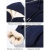 imageFlygo Mens Sherpa Hoodie Jacket Fleece Lined Zip Up Warm Hoodies Sweatshirt Winter Zipper Sweater Hooded CoatNavy