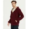 imageFlygo Mens Sherpa Hoodie Jacket Fleece Lined Zip Up Warm Hoodies Sweatshirt Winter Zipper Sweater Hooded CoatWinered