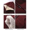 imageFlygo Mens Sherpa Hoodie Jacket Fleece Lined Zip Up Warm Hoodies Sweatshirt Winter Zipper Sweater Hooded CoatWinered