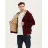 imageFlygo Mens Sherpa Hoodie Jacket Fleece Lined Zip Up Warm Hoodies Sweatshirt Winter Zipper Sweater Hooded CoatWinered