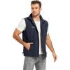 imageFlygo Mens Summer Casual Lightweight Outdoor Work Fishing Photo Travel Utility Vest with Pockets01 Navy Blue