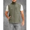 imageFlygo Mens Summer Casual Lightweight Outdoor Work Fishing Photo Travel Utility Vest with PocketsKhaki