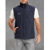 imageFlygo Mens Summer Casual Lightweight Outdoor Work Fishing Photo Travel Utility Vest with PocketsNavy Blue