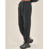 imageFlygo Mens Sweatpants Athletic Acid Washed Cotton Gym Elastic Waist Drawstring Jogger Track Pants Cinch Bottom with PocketsBlack