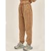 imageFlygo Mens Sweatpants Athletic Acid Washed Cotton Gym Elastic Waist Drawstring Jogger Track Pants Cinch Bottom with PocketsCoffee