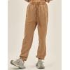 imageFlygo Mens Sweatpants Athletic Acid Washed Cotton Gym Elastic Waist Drawstring Jogger Track Pants Cinch Bottom with PocketsCoffee