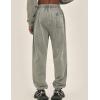 imageFlygo Mens Sweatpants Athletic Acid Washed Cotton Gym Elastic Waist Drawstring Jogger Track Pants Cinch Bottom with PocketsGrey