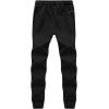 imageFlygo Mens Winter Fleece Pants Active Running Joggers Pant Sweatpants with Zipper PocketsBlack