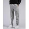 imageFlygo Mens Winter Fleece Pants Sherpa Lined Sweatpants Active Running Jogger PantLight Grey