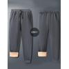 imageFlygo Mens Winter Sherpa Sweatepants Warm Fleece Lined Pants Pockets Athletic Active SweatpantsGrey