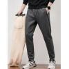 imageFlygo Mens Winter Sherpa Sweatepants Warm Fleece Lined Pants Pockets Athletic Active SweatpantsGrey