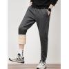 imageFlygo Mens Winter Sherpa Sweatepants Warm Fleece Lined Pants Pockets Athletic Active SweatpantsGrey