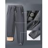 imageFlygo Mens Winter Sherpa Sweatepants Warm Fleece Lined Pants Pockets Athletic Active SweatpantsGrey