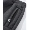 imageFlygo Mens Winter Warm Fleece Jogger Pants Sherpa Lined Sweatpants Active Track Pants02 Grey