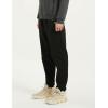 imageFlygo Mens Winter Warm Fleece Jogger Pants Sherpa Lined Sweatpants Active Track PantsBlack